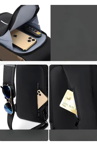 Bonluo Geantă Crossbody Neagră Din Imitație De Piele Cu Cifru De Securitate Dimensiuni 33*19*9cm