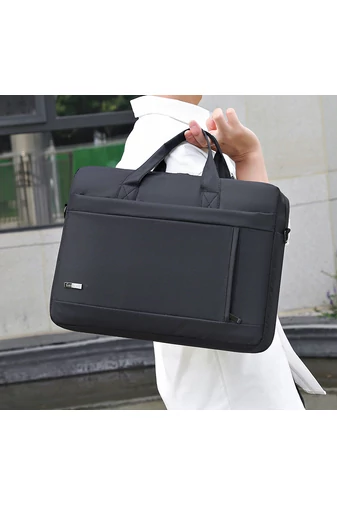 Bonluo Geantă Pentru Laptop Negru  Dimensiune Maximă 14 Inch Din Material Impermeabil