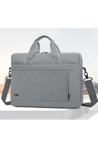 Bonluo Geantă Pentru Laptop Gri  Dimensiune Maximă 14 Inch Din Material Impermeabil