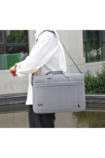 Bonluo Geantă Pentru Laptop Gri  Dimensiune Maximă 14 Inch Din Material Impermeabil