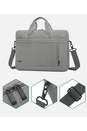 Bonluo Geantă Pentru Laptop Gri  Dimensiune Maximă 14 Inch Din Material Impermeabil