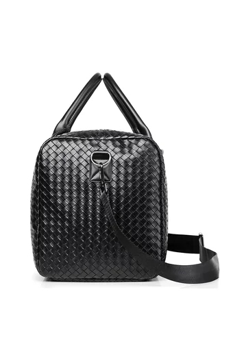 Bonluo Geantă De Voiaj De Calitate Premium Negru Din Piele Ecologică De Dimensiuni Ryanair/Wizzair 25*40*20cm