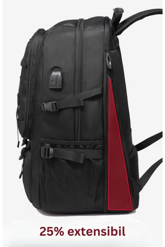 Bonluo Rucsac Negru Pentru Drumeții Din Material Solid Posibilitate Extindere Spațiu (58x38x20cm)
