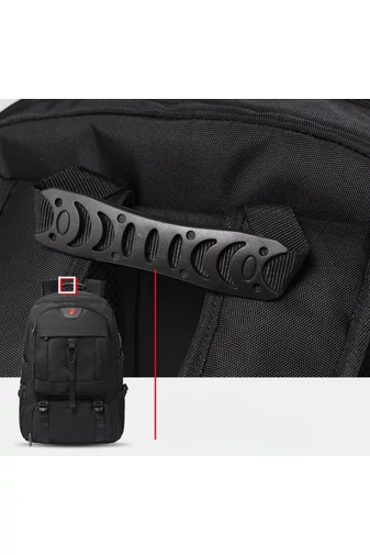 Bonluo Rucsac Negru Pentru Drumeții Din Material Solid Posibilitate Extindere Spațiu (58x38x20cm)