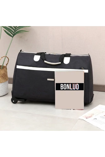 Bonluo Geantă De Voiaj Neagră Stil Troler Din Material Impermeabil (58x35x25)