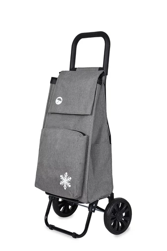 Bonluo Cărucior Pentru Cumpărături Gri Cu Buzunar Termoizolant Dimensiuni 97*42*33cm