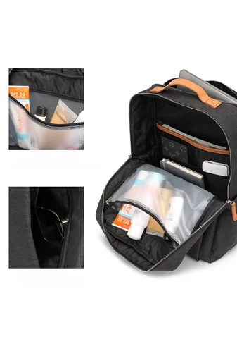 Bonluo Ghiozdan Business Negru De Calitate Premium De Dimensiunea Wizzair (40*30*20cm)
