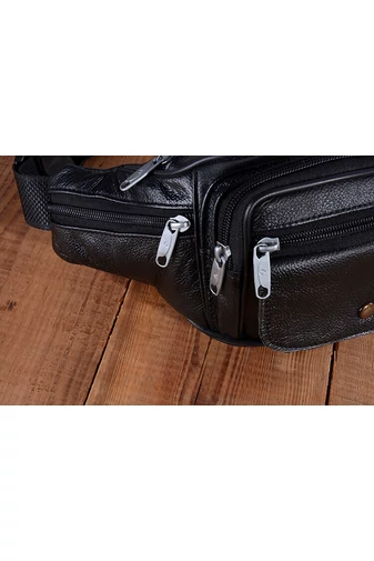 Bonluo Borsetă Pentru Bărbați Negru Calitate Premium Din Piele Naturală De Dimensiunea 13*31*8cm