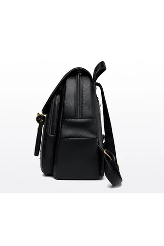 Bonluo Rucsac Damă Albastru Închis Din Imitație Piele Accesorizat Cu Cap De Pisicuță (30x25x13cm)