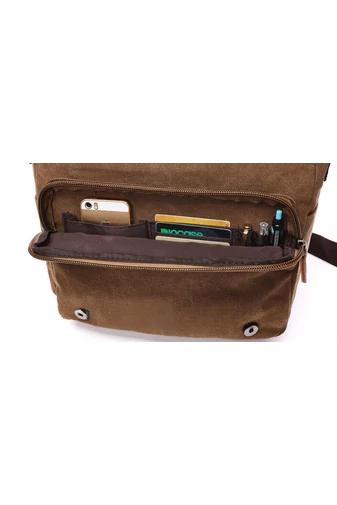 Bonluo Geantă Crossbody De Bărbați Neagră Dimenisune Mare Din Pânză Foarte Rezistentă (40x35x13cm)