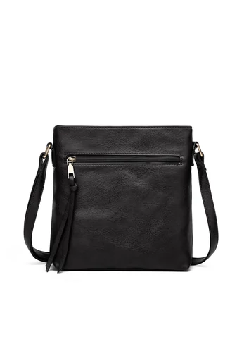 Bonluo Set Geantă Neagră De Umăr/Crossbody/Mână Din Imitație Piele (3buc)