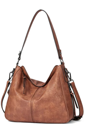 Bonluo Set Geantă Maro De Umăr/Crossbody/Mână Din Imitație Piele (3buc)