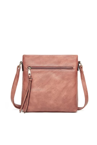 Bonluo Set Geantă Roz Vintage De Umăr/Crossbody/Mână Din Imitație Piele (3buc)