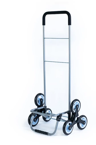 Cărucior Cumpărături Negru Cu Model Flori Pliabil Cu 6 Roți De Dimensiunea  120*45*35 cm