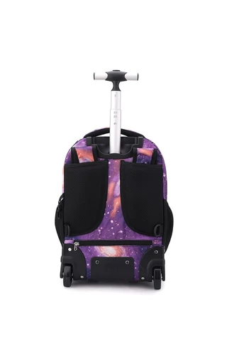 Bonluo Ghiozdan Pe Roți Violet Colorat Calitate Premium Din Material Impermeabil Dimensiune 48*31*21cm