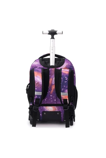 Bonluo Ghiozdan Pe Roți Violet Colorat Calitate Premium Din Material Impermeabil Dimensiune 48*31*21cm