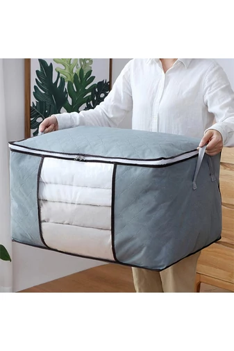 Bonluo Geantă De Depozitare/Organizator Dulap Gri  Material Nețesut Din Polipropilenă Dimensiune 46x28x48cm