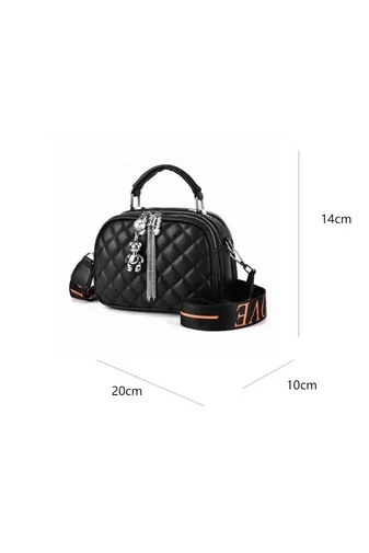 Geantă Crossbody Bonluo Negru Din Imitație De Piele De Dimensiunea 14*20*10cm