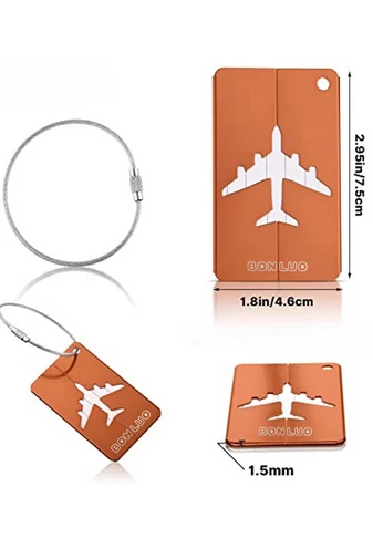 Bonluo Plăcuță Identificare Bagaj Cu Model Avion Roz