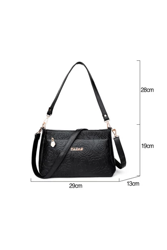 Geantă Crossbody Bonluo Violet Deschis Cu Model Din Imitație De Piele Dimensiune Medie (19*29*13cm) 