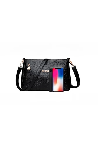 Geantă Crossbody Bonluo Violet Deschis Cu Model Din Imitație De Piele Dimensiune Medie (19*29*13cm) 
