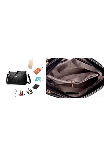 Geantă Crossbody Bonluo Violet Deschis Cu Model Din Imitație De Piele Dimensiune Medie (19*29*13cm) 