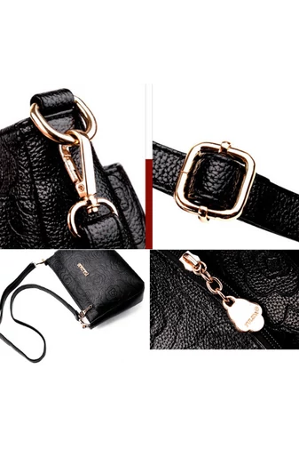 Geantă Crossbody Bonluo Violet Deschis Cu Model Din Imitație De Piele Dimensiune Medie (19*29*13cm) 