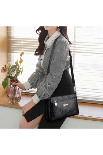 Geantă Crossbody Bonluo Violet Deschis Cu Model Din Imitație De Piele Dimensiune Medie (19*29*13cm) 