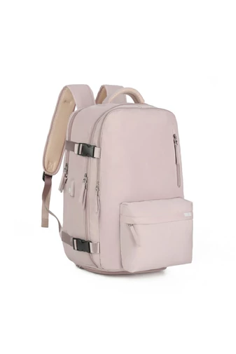 Bonluo Rucsac Stil Valiză Bej Închis Dimensiune Wizz-air( 40X30x20) Multifuncțional Cu Sac Pentru Pantofi Inclus