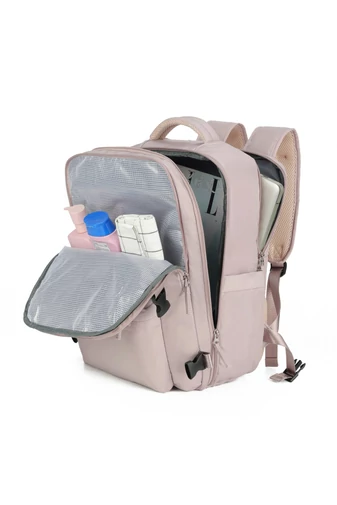 Bonluo Rucsac Stil Valiză Bej Închis Dimensiune Wizz-air( 40X30x20) Multifuncțional Cu Sac Pentru Pantofi Inclus