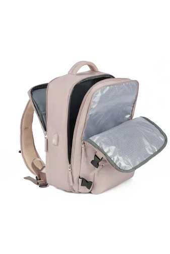 Bonluo Rucsac Stil Valiză Bej Închis Dimensiune Wizz-air( 40X30x20) Multifuncțional Cu Sac Pentru Pantofi Inclus