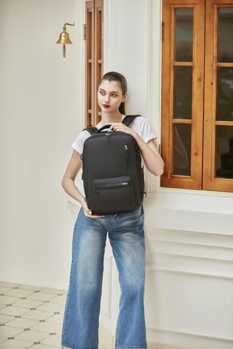 Bonluo Rucsac Stil Valiză Bej Închis Dimensiune Wizz-air( 40X30x20) Multifuncțional Cu Sac Pentru Pantofi Inclus