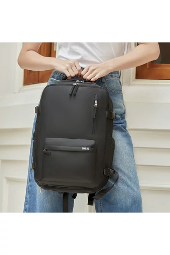 Bonluo Rucsac Stil Valiză Bej Închis Dimensiune Wizz-air( 40X30x20) Multifuncțional Cu Sac Pentru Pantofi Inclus