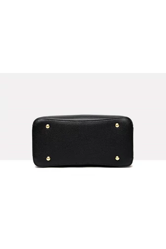 Bonluo Geantă De Mână/Crossbody Negru Cu Decorațiuni Aurii Din Imitație De Piele Dimensiuni 21*27*13cm