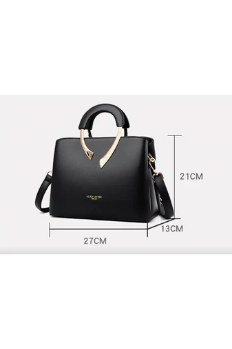 Bonluo Geantă De Mână/Crossbody Vișinie Cu Decorațiuni Aurii Din Imitație De Piele Dimensiuni 21*27*13cm