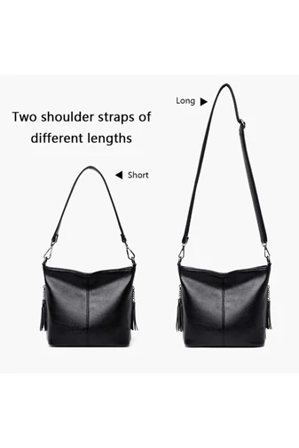 Bonluo Geantă Crossbody Neagră Din Imitație De Piele De Dimensiunea 20*21*10cm