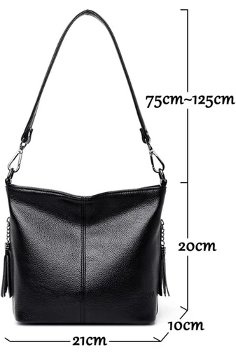 Bonluo Geantă Crossbody Neagră Din Imitație De Piele De Dimensiunea 20*21*10cm