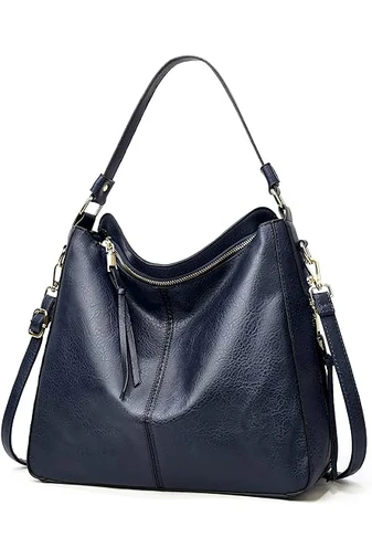 Bonluo Set Geantă Albastru Închis De Umăr/Crossbody/Mână Din Imitație Piele (3buc)