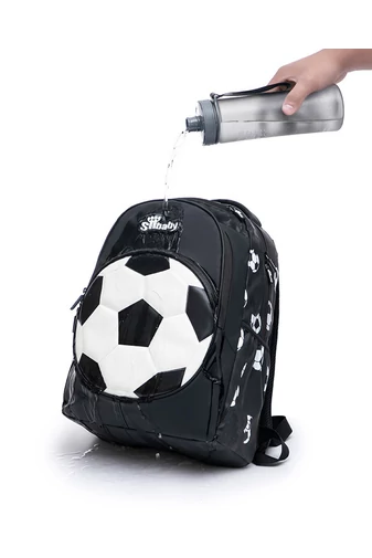 Rucsac Ergonomic Bonluo Negru Cu Alb Pentru Copii Design Fotbal Tesătura Oxford 40*29*19cm