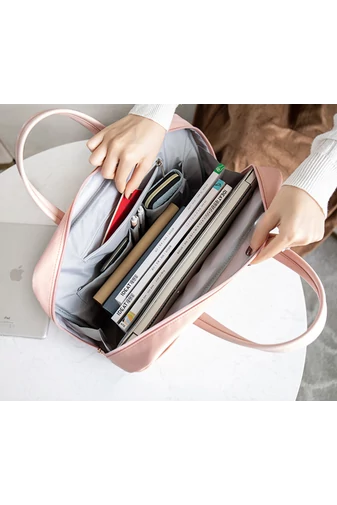 Geantă De Laptop Neagră Bonluo Din Poliester Impermeabil Dimensiune (30*40,5*10cm)