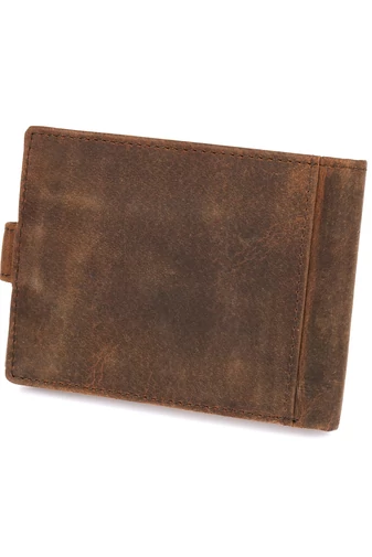 Bellugio Portofel Vintage Barbati Maro Model Cerb Din Piele Naturală Dimensiune (9*12*2cm)