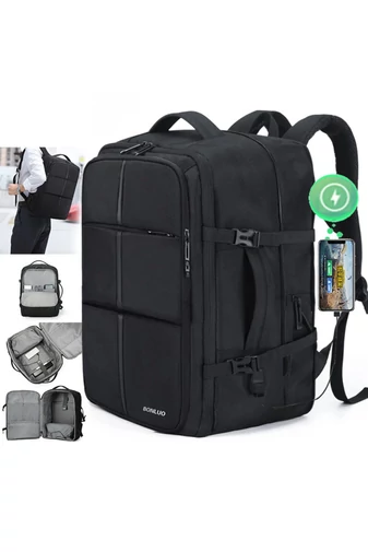 Bonluo Rucsac Verde Stil Valiză Multifuctională Cu Posibilitate De Extindere Dimesiuni Wizzair 40*30*20cm