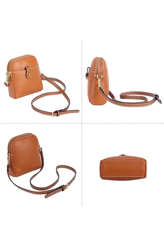 Geantă Crossbody Mini Gri Din Piele Naturală Dimensiune (20*14*8cm)