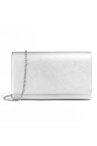 R&J Geantă  Argintie Eleganta Tip Plic Dimensiune (22x13x5,5cm)