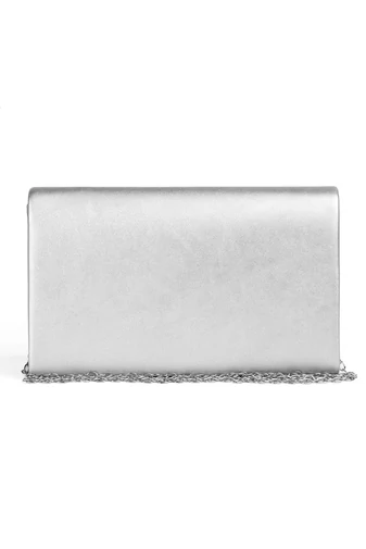 R&J Geantă  Argintie Eleganta Tip Plic Dimensiune (22x13x5,5cm)