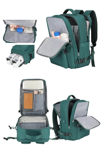 Rucsac Stil Valiză Bonluo Verde Închis Wizz-air 40X30x20 Multifuncțional Cu Sac Pentru Pantofi Inclus