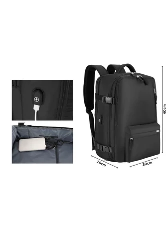 Rucsac Stil Valiză Bonluo Verde Închis Wizz-air 40X30x20 Multifuncțional Cu Sac Pentru Pantofi Inclus