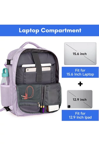 Rucsac Multifunctional Wizzair 40*30*20cm Violet Deschis Bonluo Cu Spatiu Laptop 15.6''