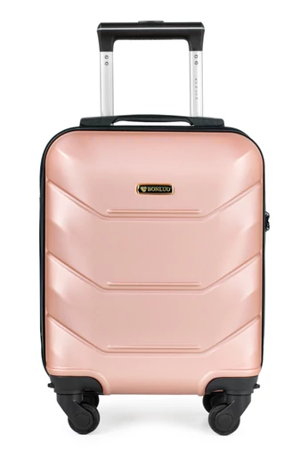Troler Wizzair Ryanair Bagaj De Mână Bonluo Rosegold Din ABS De Dimensiunea 40*30*20cm