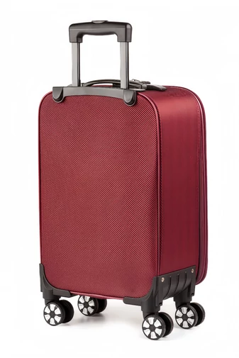 Wizzair Troler De Cabină Cu Roți Detașabile Leonardo Davinci Vișiniu Cu Pereți Moi Extensibili 47*35*20cm